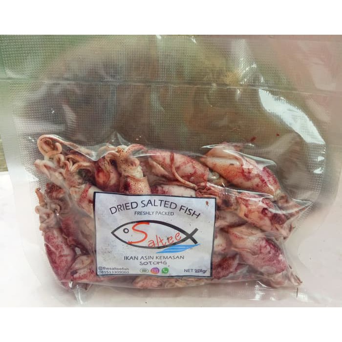 

Ikan Asin Sotong Cumi Asin Suntung Kemasan 250 gr