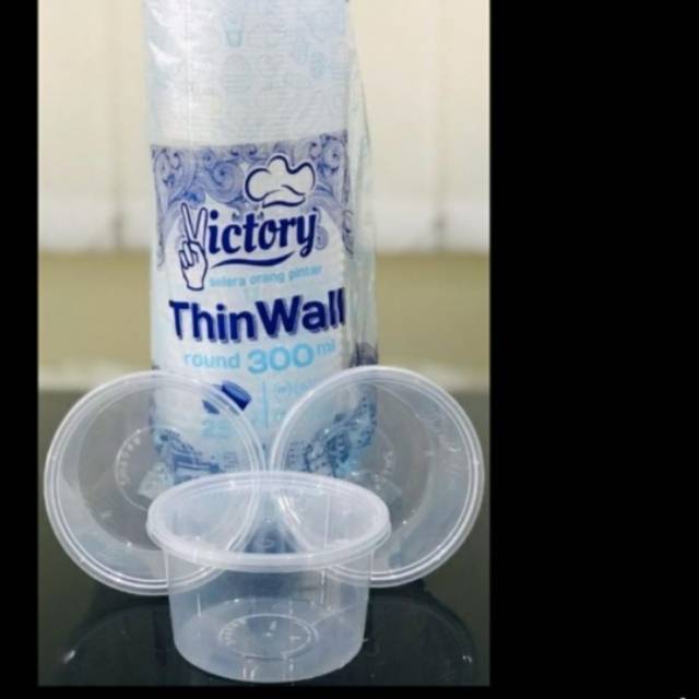 Thinwall bulat 300ml/cup salad/cup puding isi 25bj