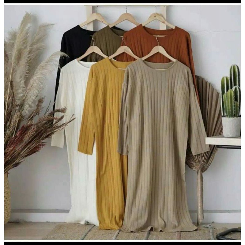 TUNIK RAJUT/ATASAN RAJUTAN WANITA/RAJUTAN LONG TUNIK