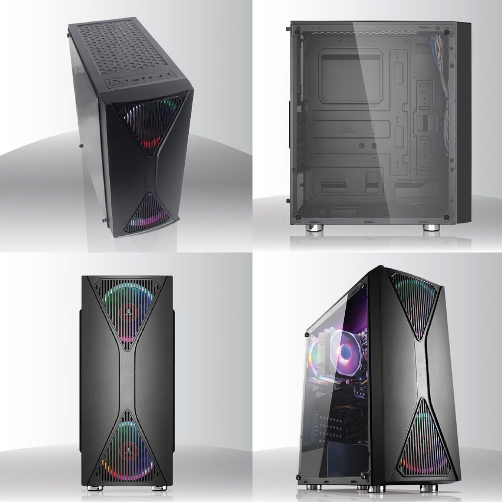 CASING GAMING PC INFINITY ELYSIUM V2 MATX ATX TEMPERED GLASS