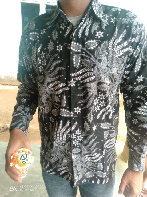 Kemeja Batik Lengan Panjang Motif Manggar