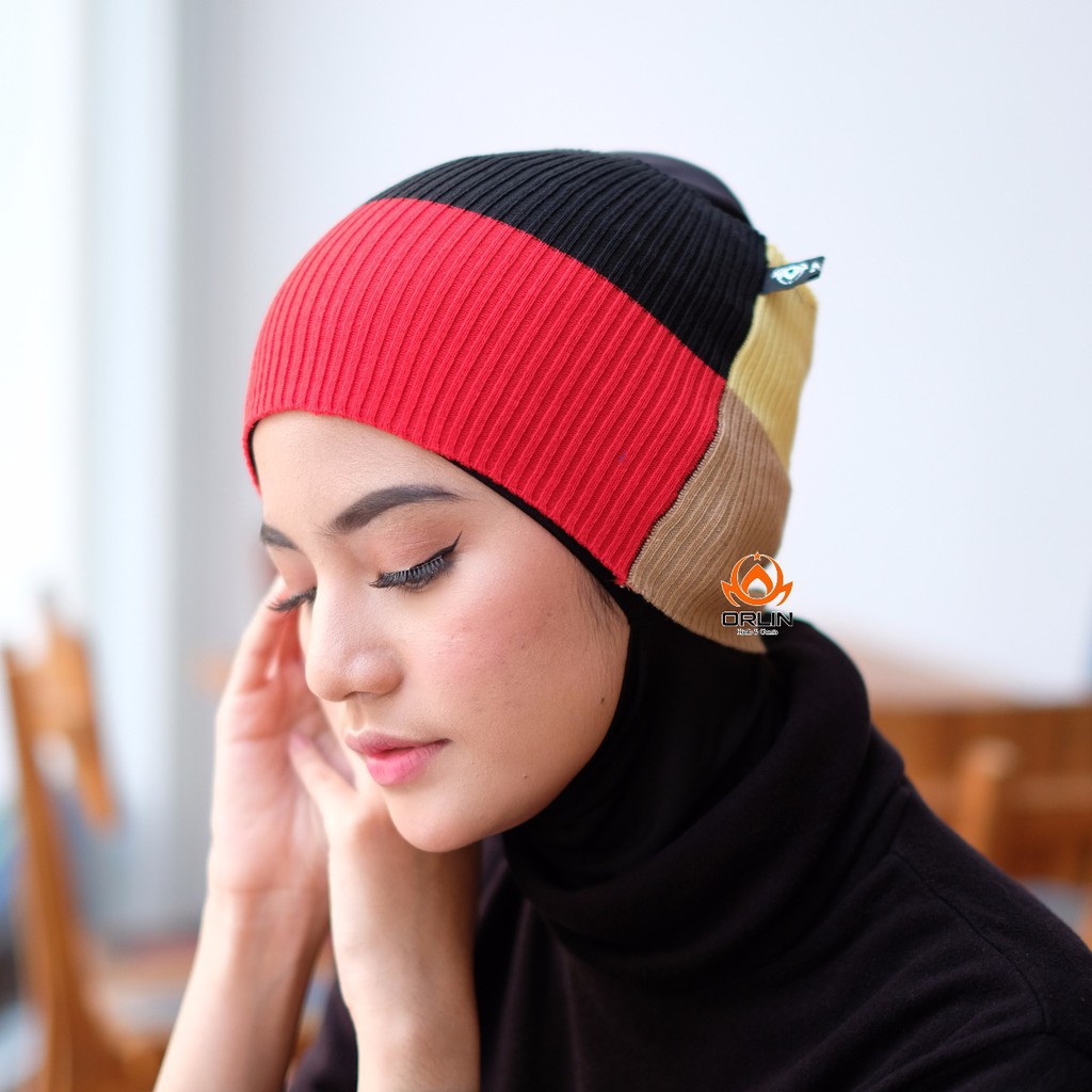 Bandana Rajut - Inner Hijab Rajut Kombinasi 4 Warna