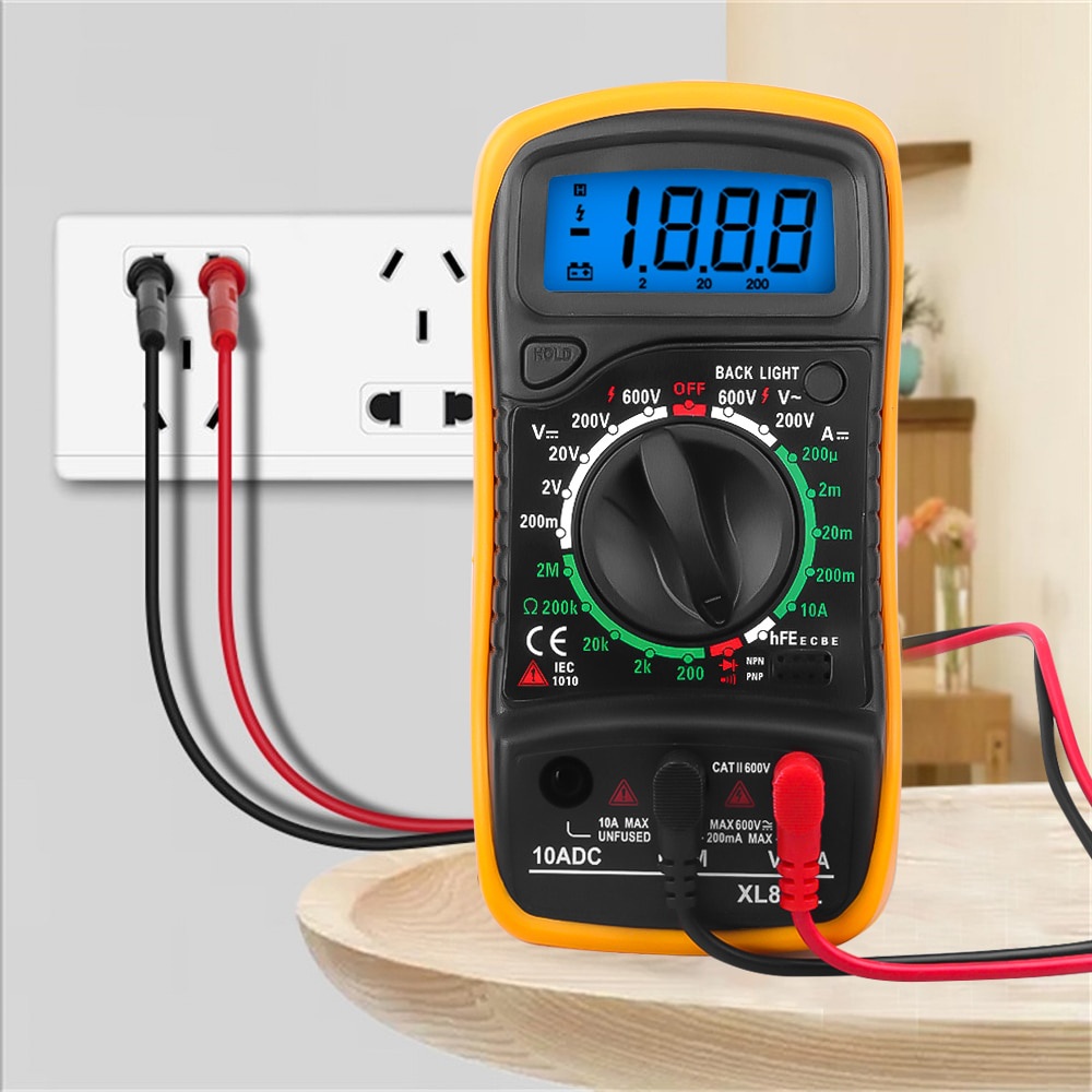 Multimeter Digital AC/DC Voltage Tester / Multitester Digital/Avometer Digital XL830L termasuk baterai