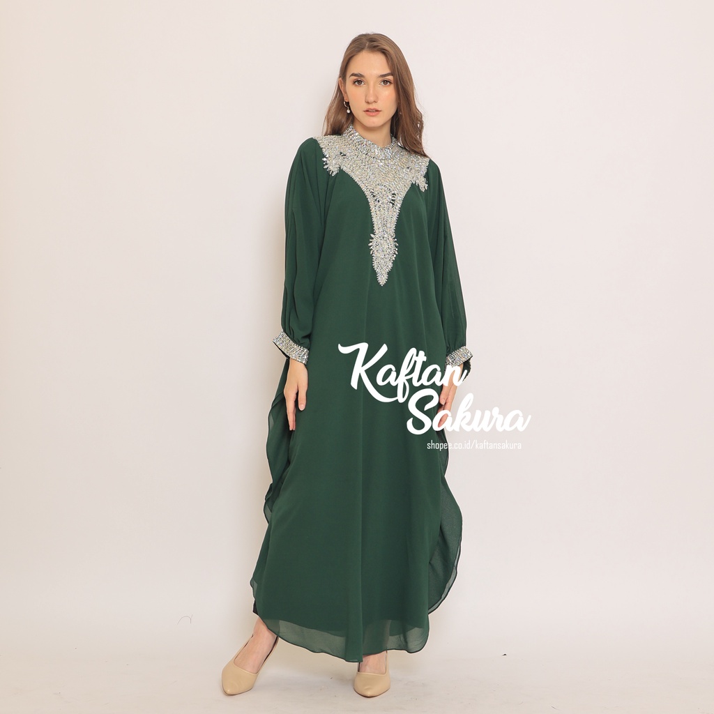 GAMIS MAXI DRESS/ GAMIS JUMBO all size muat sampai XXL ORIGINAL BY KAFTAN SAKURA/ GAMIS DENGAN aksesoris PAYET TERBARU untuk pesta lebaran