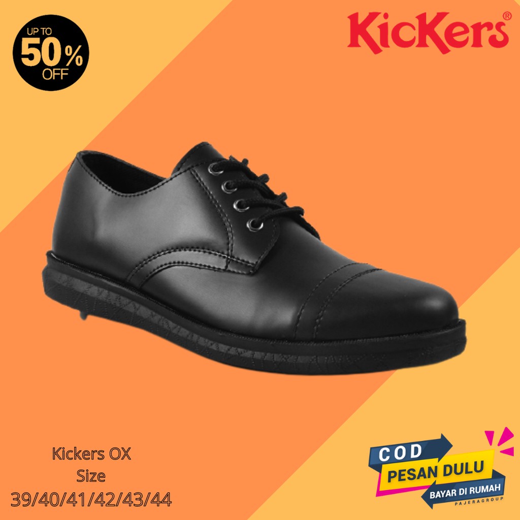 PROMO !! Sepatu Pantofel Pria Tali Kickers Ox Hitam Kasual formal Kasual Cowok Kerja Kantor Terlaris