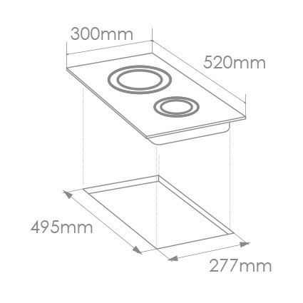 FOTILE Kompor Listrik kaca EEG30202 Electric HOB