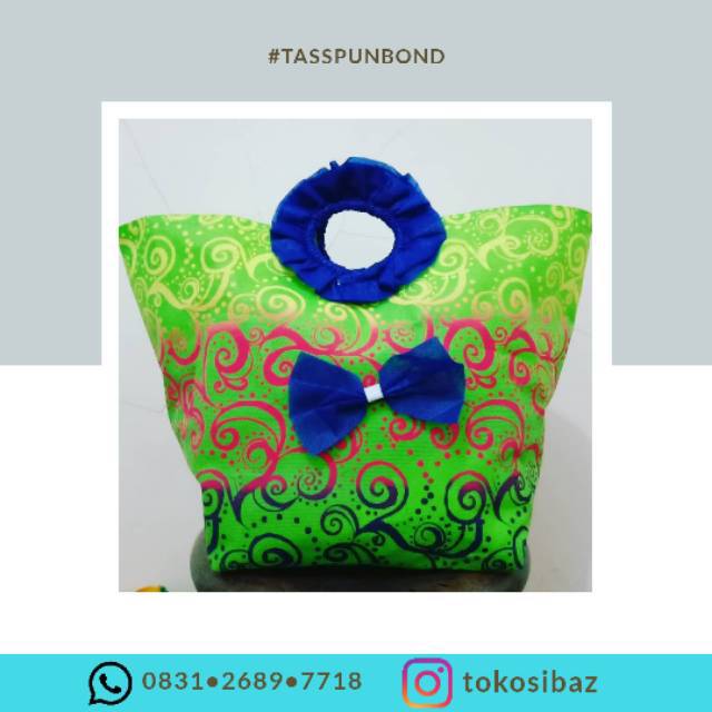 

Souvenir tas kain spunbond tempat box kotak roti/kotak makan ukuran 20x20 minim 24pcs