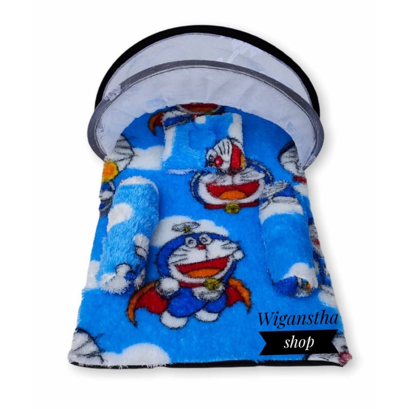 KASUR BAYI 1 SET LENGKAP MATRAS KELAMBU/ KASUR BAYI BULU / KASUR MATRAS BAYI / KASUR BAYI SET BANTAL GULING KELAMBU / BISA COD