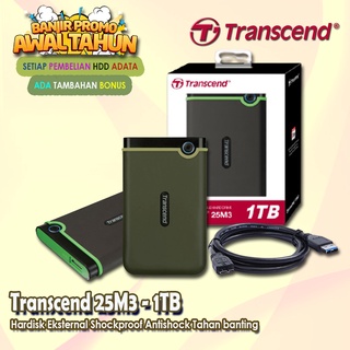 Transcend Harddisk External StoreJet 25M3 1TB USB 3 Anti Shock HDD