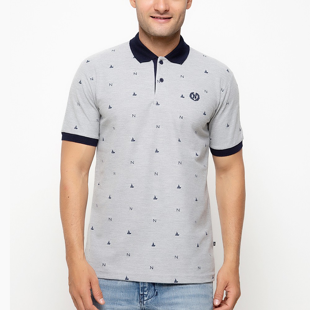  Nevada  Kaos  Polo  Shirt Pria Ship Printed Shopee Indonesia