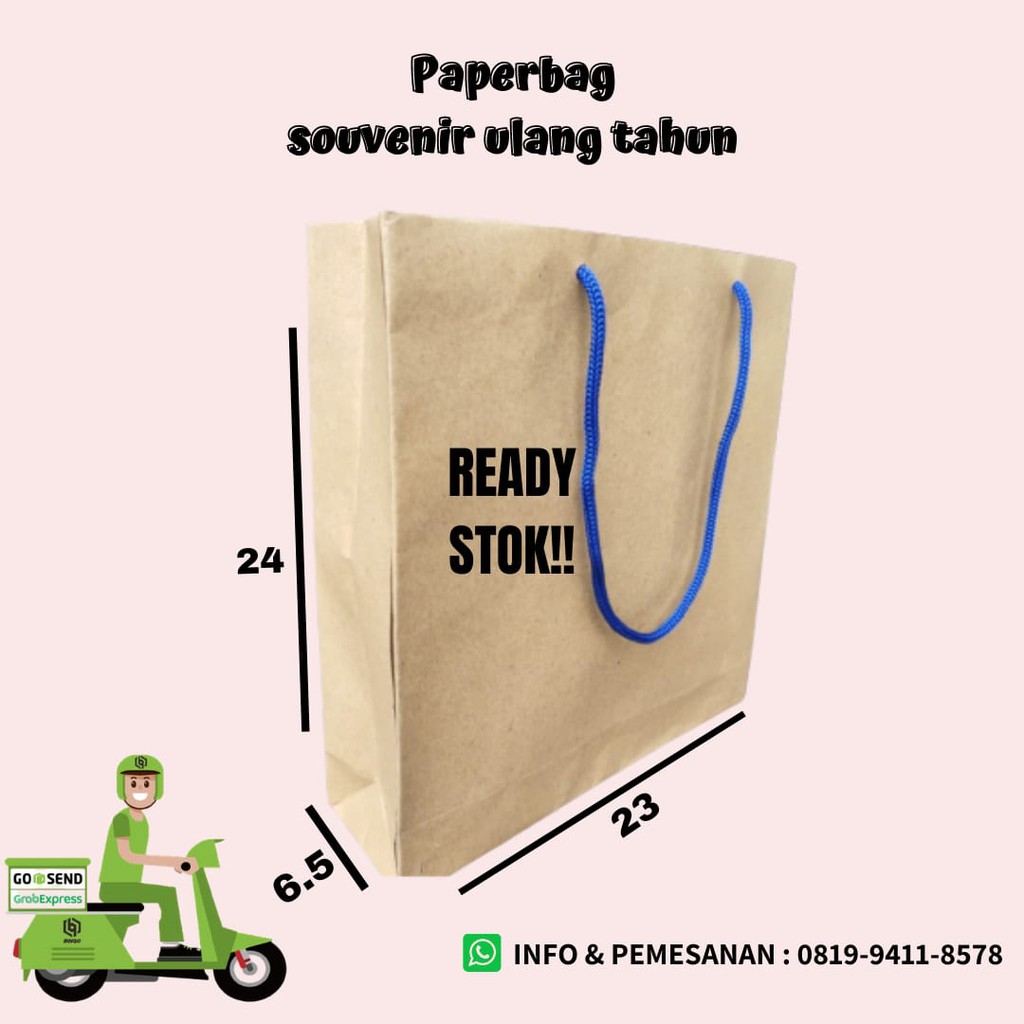 

PAPERBAG KRAFT POLOS 23 x 6.5 x 24 CM