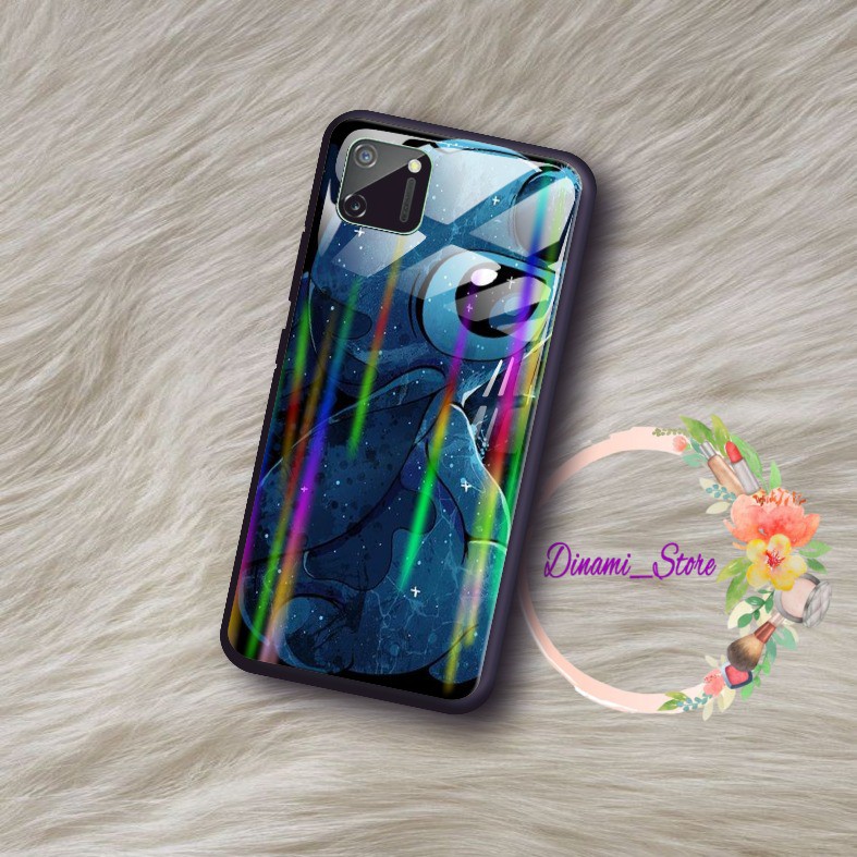 back case glass aurora Stitch Oppo A3s A1k A5 A9 2020 A7 F9 A5s A31 A52 a53 A92 A37 A57 A59 DST372