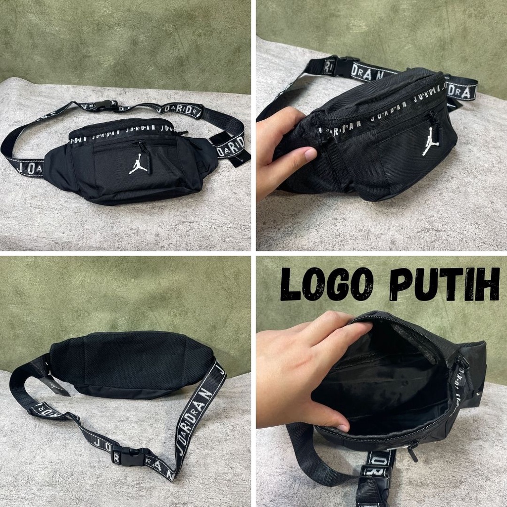 Waistbag Jordan Mini Font / Tas Selempang Jordan Pria Wanita Tas Pinggang Tas Kanvas