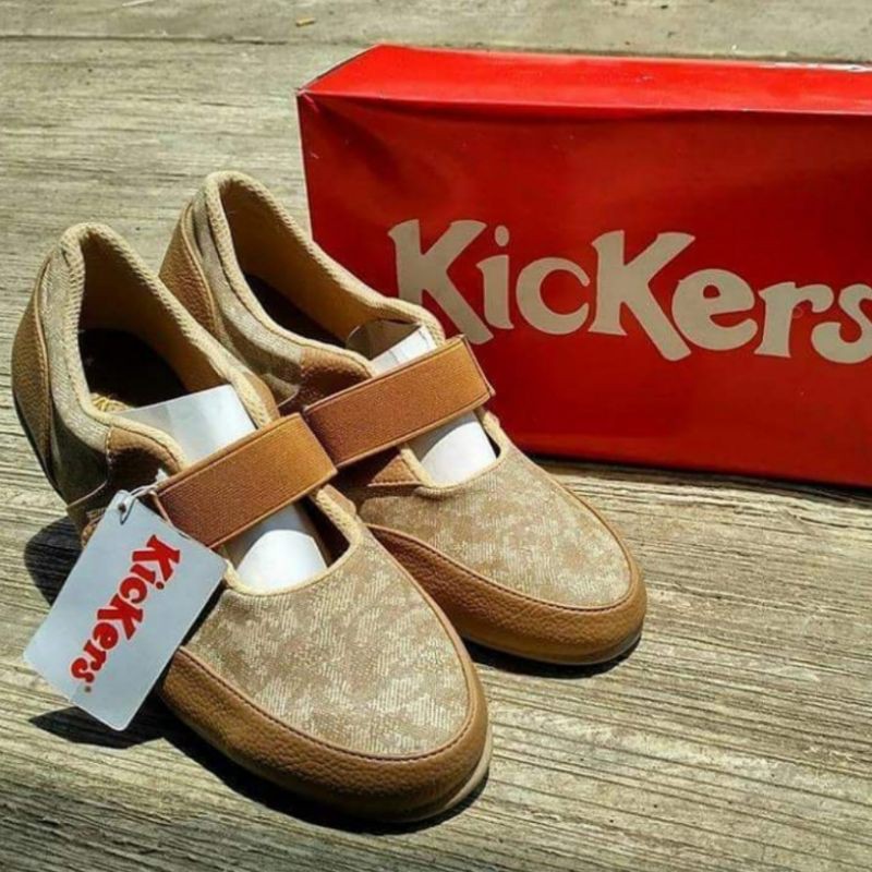 KICKERS Kulit Sepatu Sandal Tali Velcro 37-40