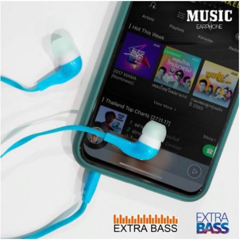 Headset Earphones Music Angel Handsfree Handfree Musik Stereo Super Bass