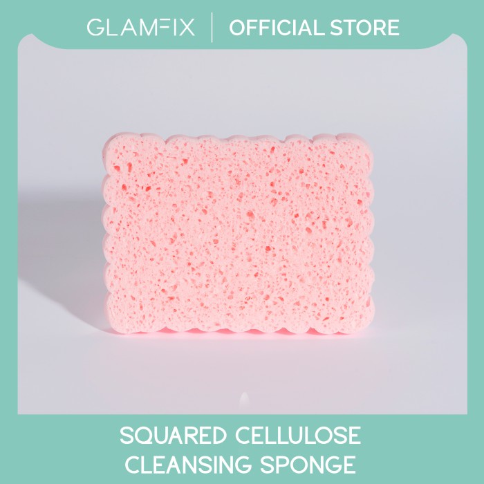 Glam Fix Squared Cellulone Cleansing Sponge - Pink ORIGINAL