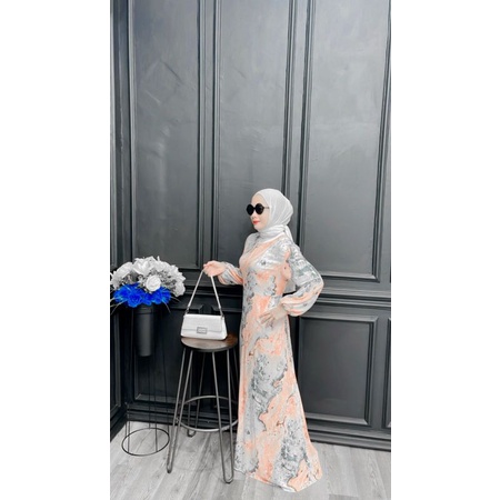 Dress Arofah motif marbel 877