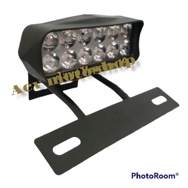 Paket 2 in 1 Lampu Tembak Led Rx King / Lampu Tembak Depan Led Rx King 12 Mata + Breket Plat /  Lampu Tembak Led 12 Mata Universal RXK RXS RXZ RXKING