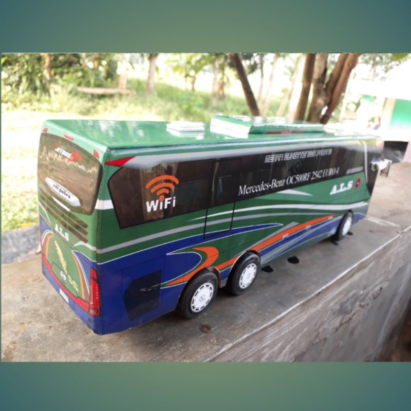 Erikcraft Miniatur Bus ALS Tronton Miniatur Bis Mobil Mainan Hadiah Anak