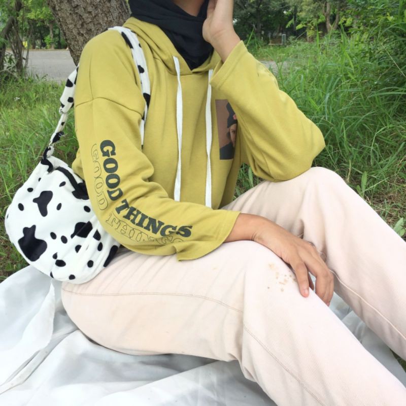 crewneck crop black sugar