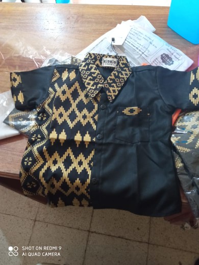 Baju Batik Anak Laki Kemeja Batik Anak Laki Kombinasi Katun Usia 0-14 Tahun Kode Bk-46