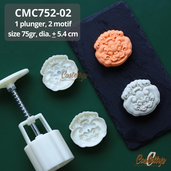 CMC752-02 Cetakan Mooncake 75gr Kue Pia Bulan Kue Tok Kue Kering Mochi