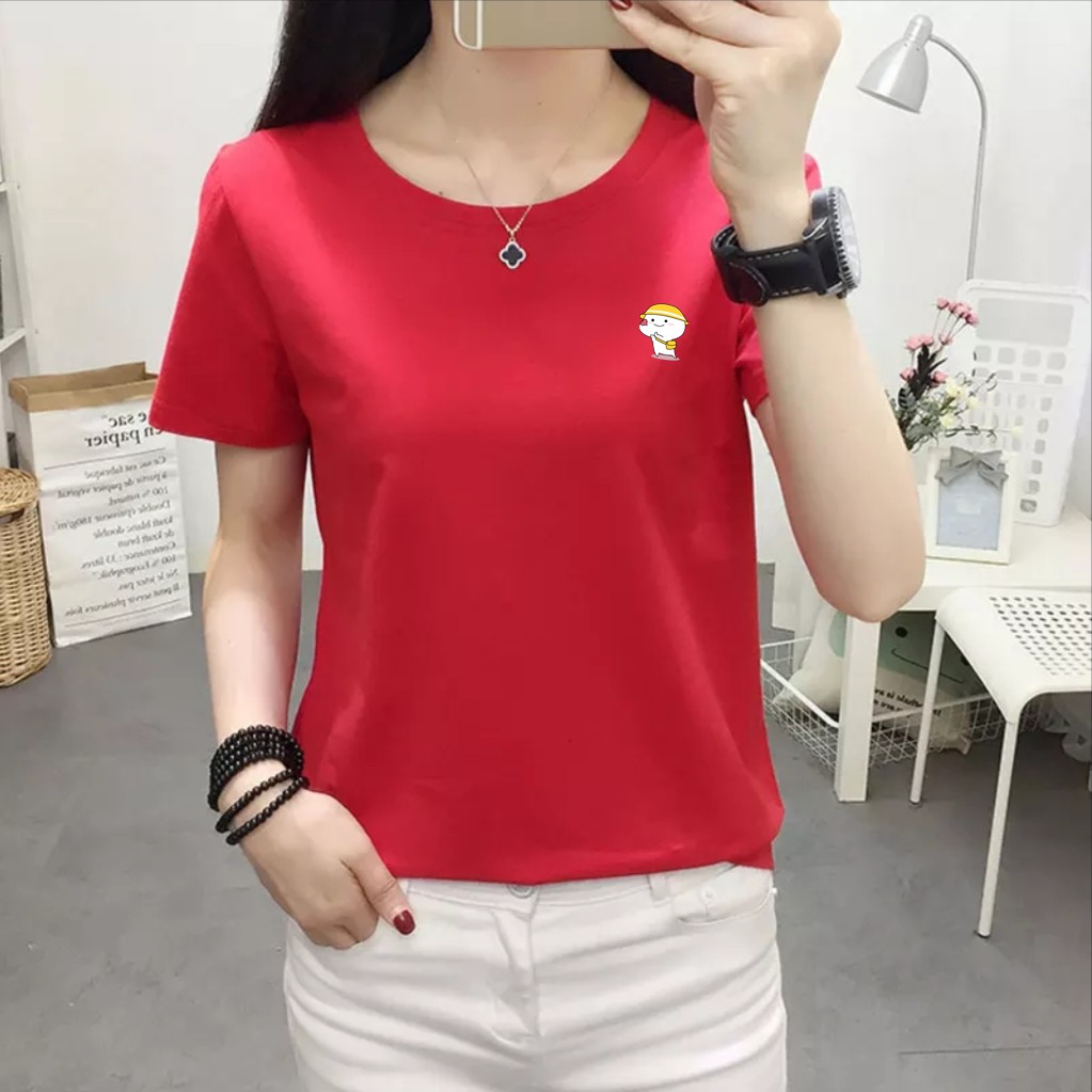 Kaos wanita cotton combed 30s / Baju wanita cotton combed  / Kaos polos wanita lengan pendek Bee126