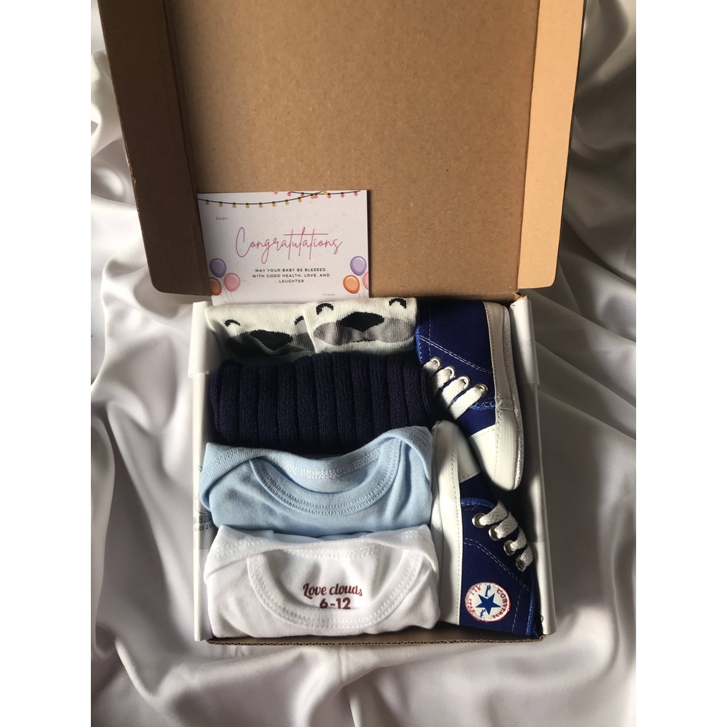 Baby Hampers Set  - Baby Hampers Premium Kado New Born Kado Bayi Paket Hampers Bayi GORGIEBABY-Luxe Hampers Biru
