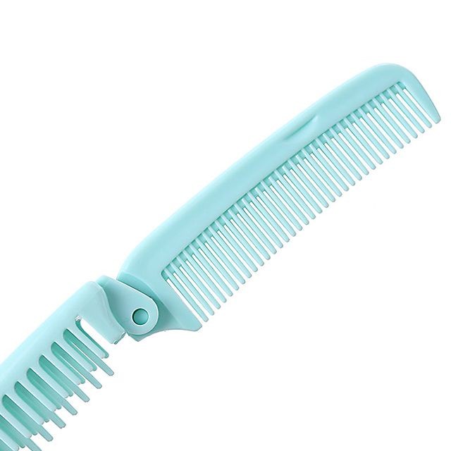 Sisir Lipat 2 in 1 Pastel Travel Hair Brush Compact Hair Comb