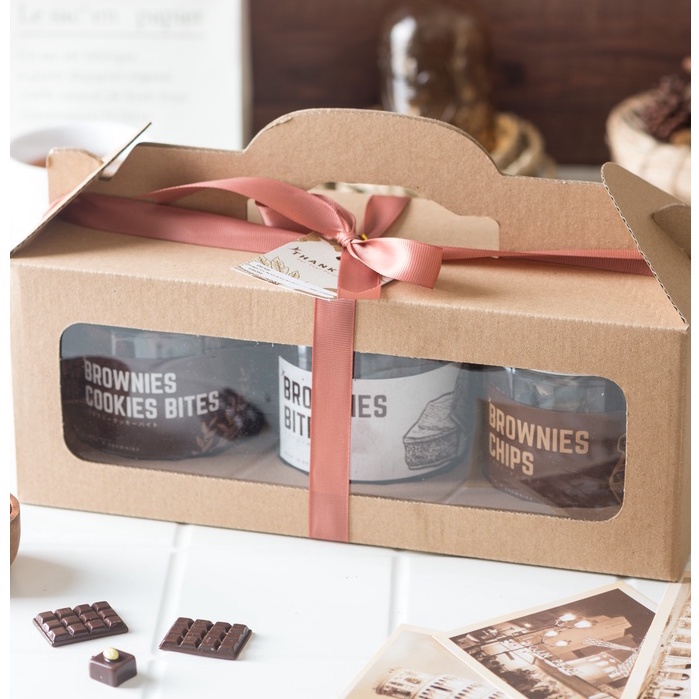 

Hampers isi 2 & 3 Brownies Chips, Brownies Bites & Brownies Cookie Bites | Giftbox Gift Hadiah Souvenir