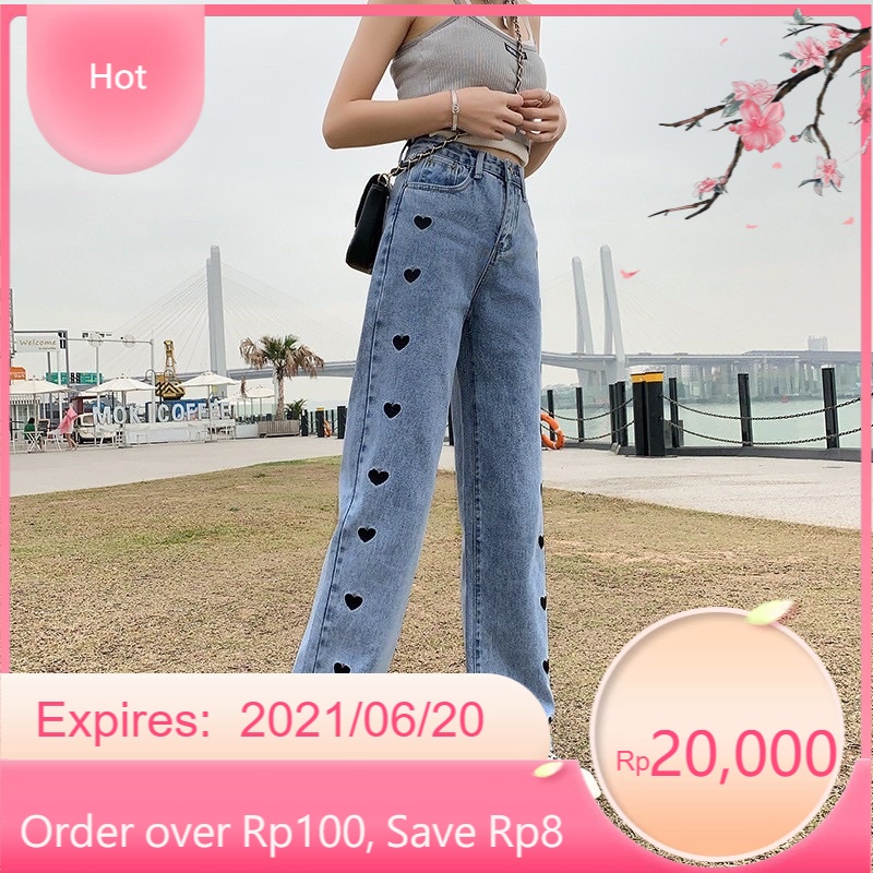 CELANA KULOT PANJANG JEANS HW KULOT JEANS BOYFRIEND JEANS KOREA JEANS