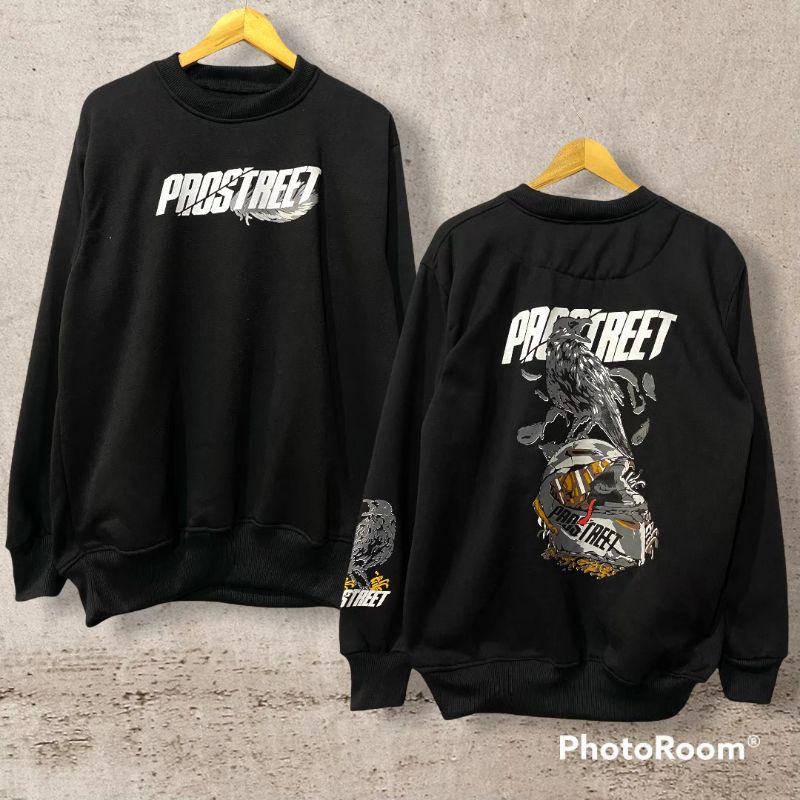 CREWNECK PRO STRET BLACK/ CREWNECK MURAH PRO STREET/ CREWNECK BLACK TERMURAH FULL SABLON