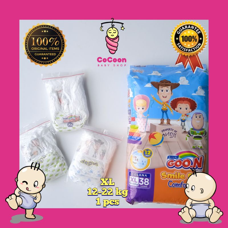 Popok Bayi Renceng Sachet GooN Smile Baby Pants XL1 XL 1 Tipe Celana