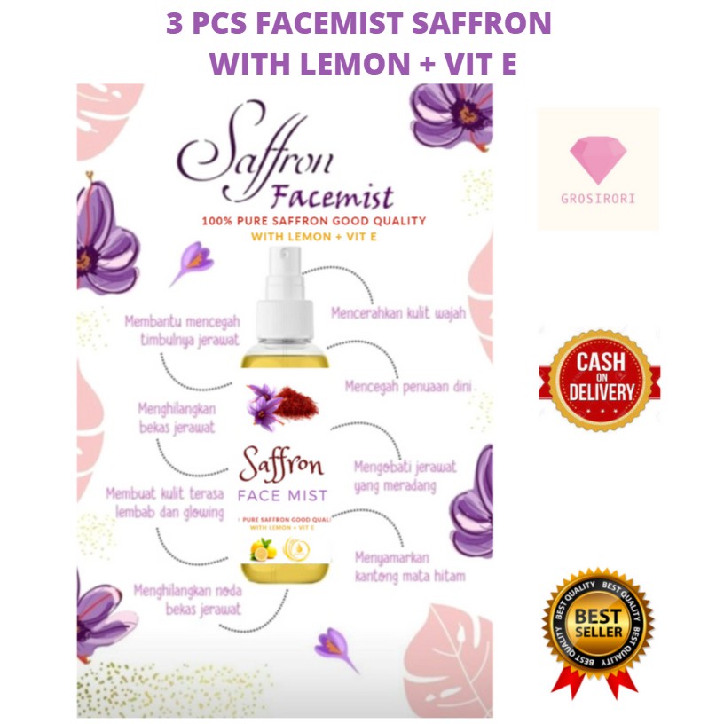 Air Saffron - Face Mist / Toner Wajah Bunga Saffron Asli - Saffron/WITH LEMON