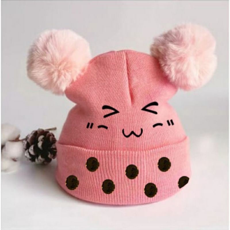 kupluk bayi boba topi Boba model Boba baby hat kupluk bayi Boba laki laki perempuan usia 3-18 bulan