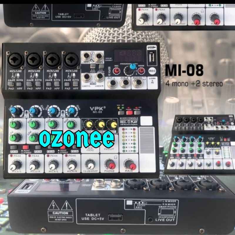 MIXER AUDIO VPK ML08 SOUNDCARD VPK ML O8 ORIGINAL LIVE CONSOLE