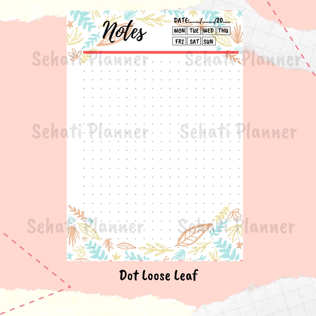 

Loose Leaf Notes Dot/grid/Lines