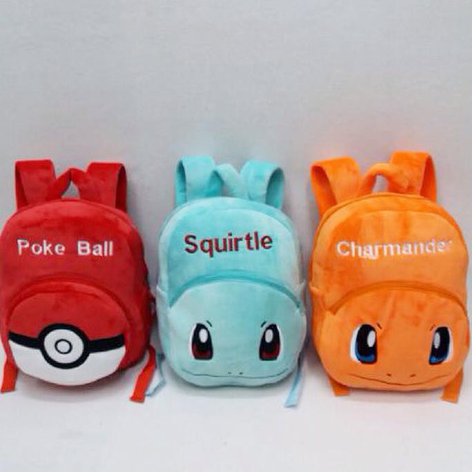 Jual Tas Ransel Anak Pokemon Go, PokeBall, Squirtle, Charmander Import Uk L Paling Murah
