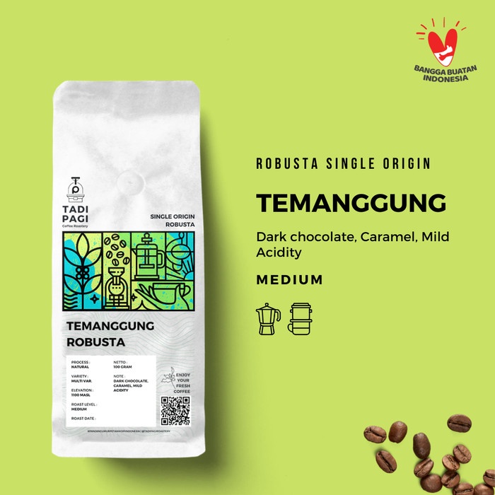 

Robusta Temanggung 500Gram Roast Bean Coffee - Kopi biji matang