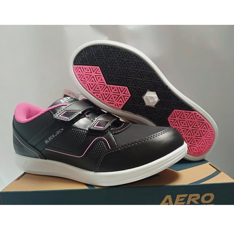 FreshSEPATU SEKOLAH AERO HITAM PINK 31-38, SEPATU SEKOLAH ANAK SD SMP /