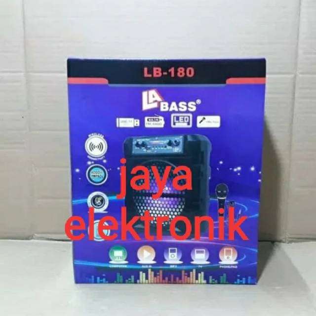 Speaker aktif 8 inch portable LA BASS LB 180