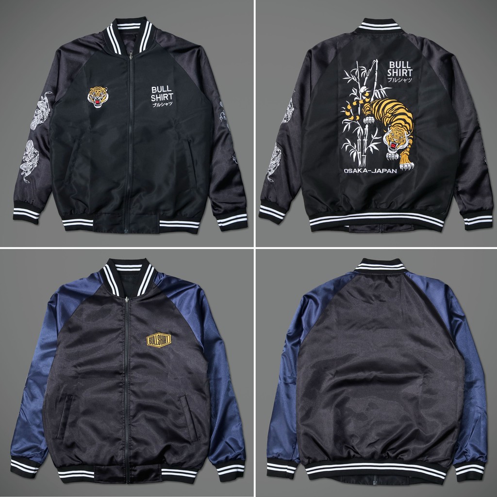 Sukajan Bullshirt Jacket | Jaket Sukajan Bolak Balik Tiger Dragon Distro Original