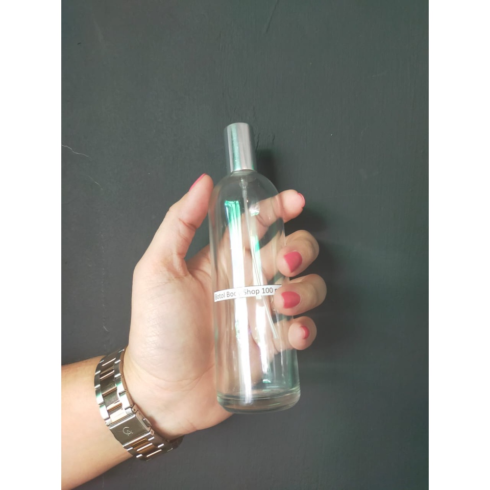 Botol Kosong parfum Kaca Press 100ml/Bodyshop bottle/TERMURAH