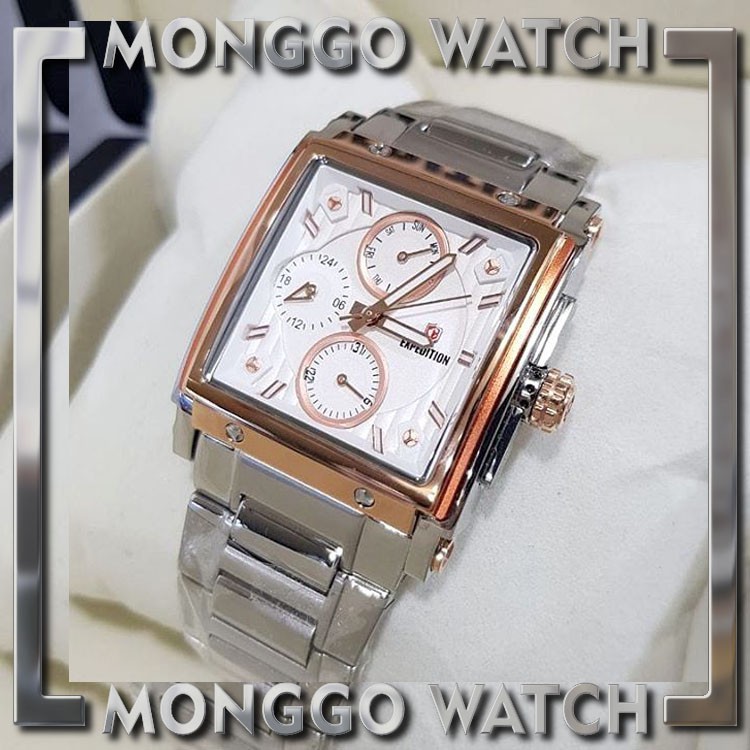 Jam Tangan Wanita EXPEDITION E 6731 Silver Rosegold
