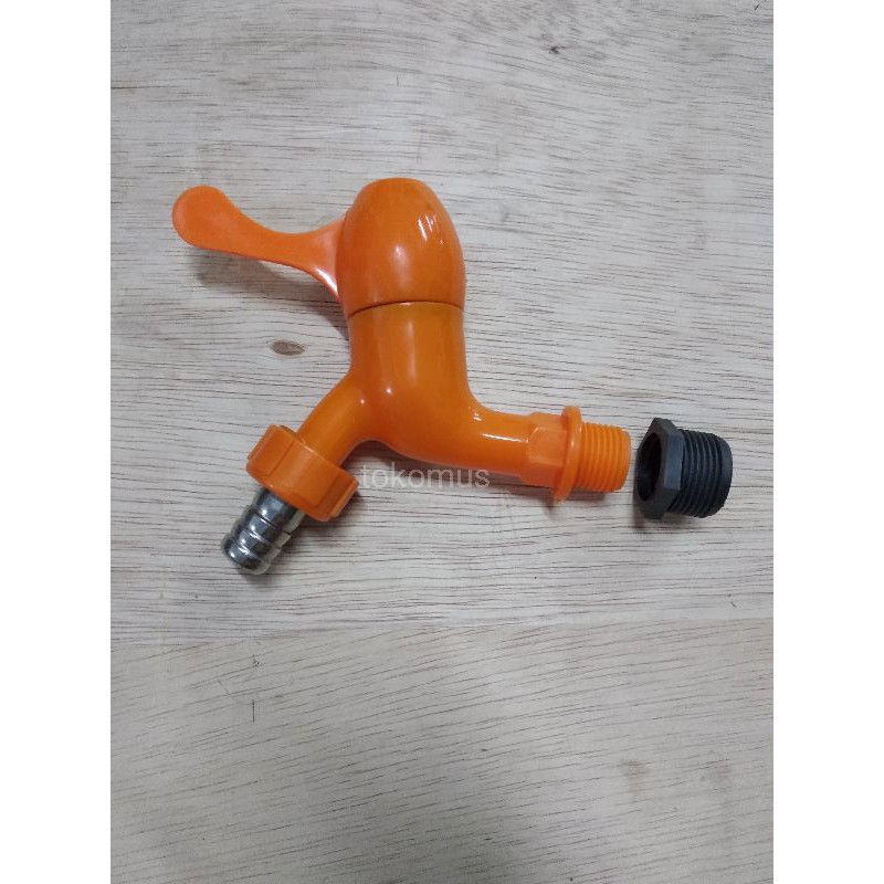 KERAN KRAN AIR TAMAN PVC 1/2&quot; / KRAN PLASTIK PVC / KRAN PLASTIK BIBIR BESI TERMURAH