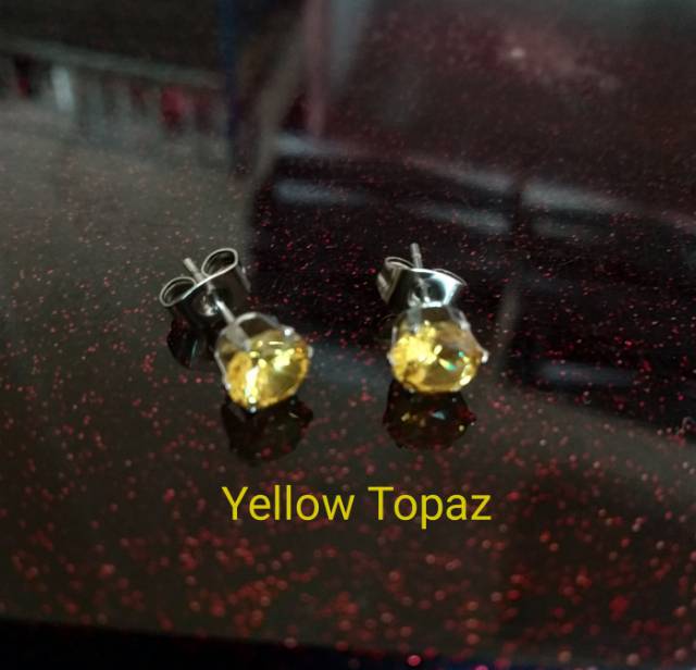 Anting Wanita-Pria Mata Satu TOPAZ Color.-2