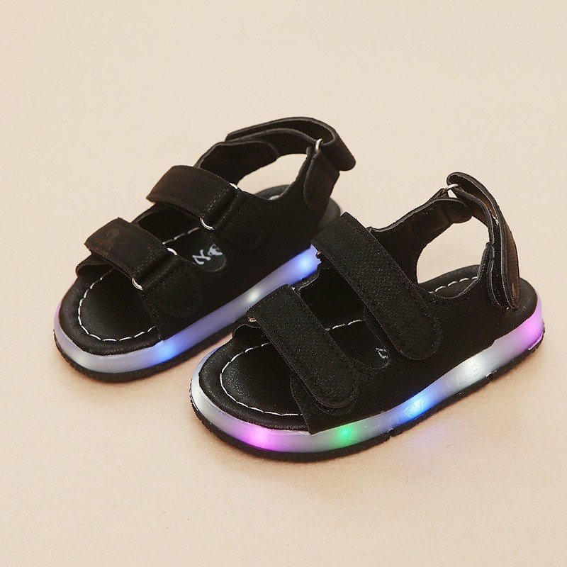 Sandal Anak LED Bahan Kanvas Import