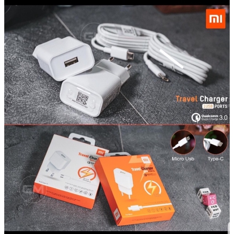 CHARGER XIAOMI MDY-08 QUALCOM 3.0 ORI TIPE-C. V8/MICRO