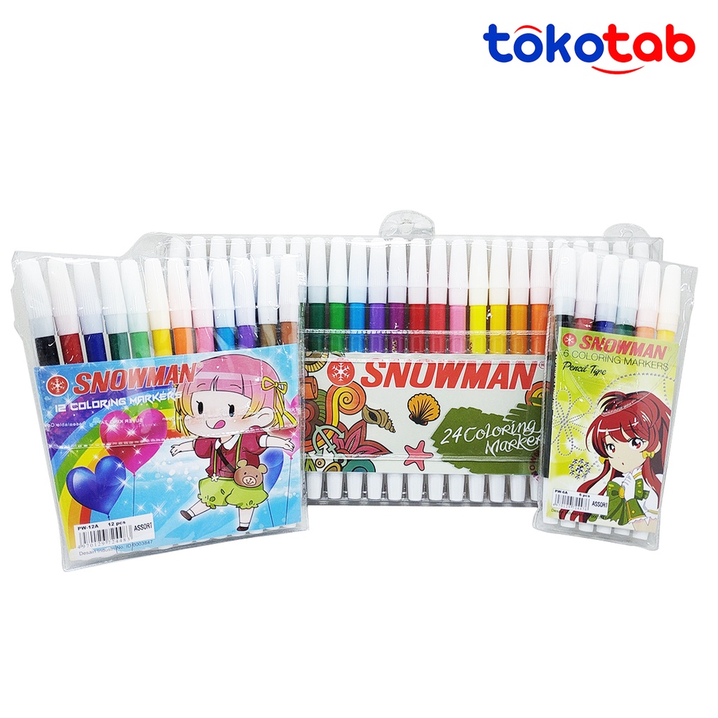 

Tokotab - Spidol SNOWMAN Marker Warna Colouring