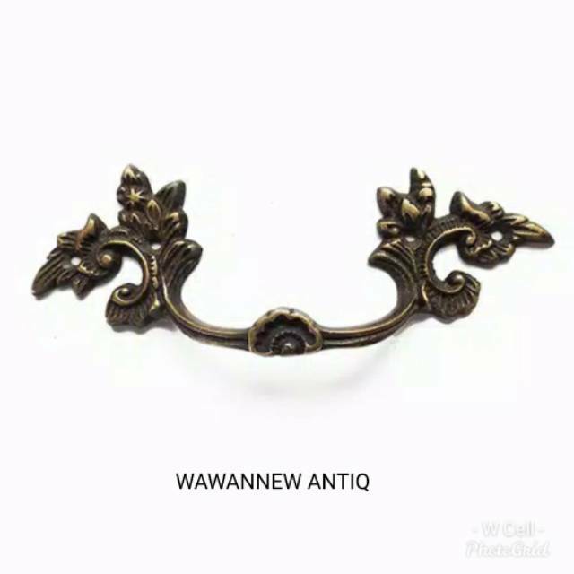 Handle / Tarikan Laci Gagang Lemari Kuningan Antik Murah Motif Cakar 14cm